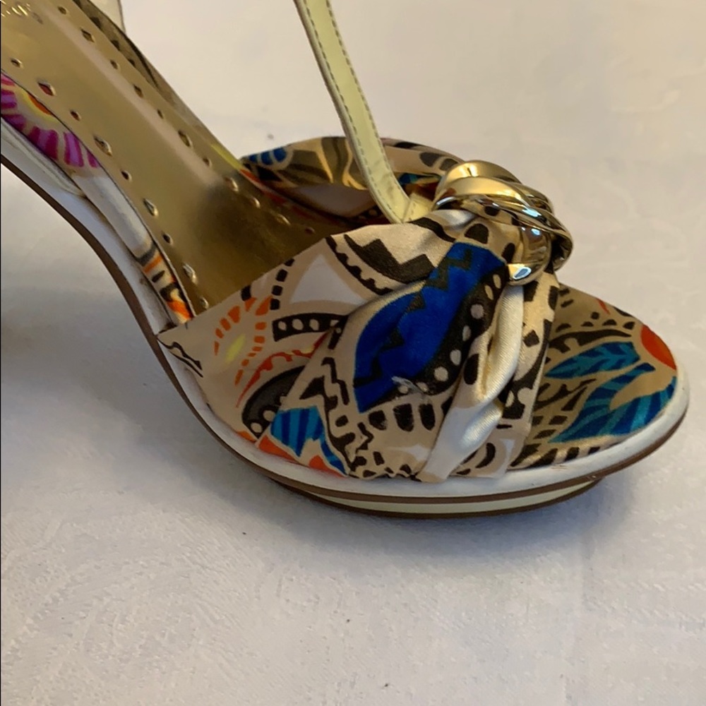 BCBGirls - Strappy Fabric Heel -Multicolor -Size 7